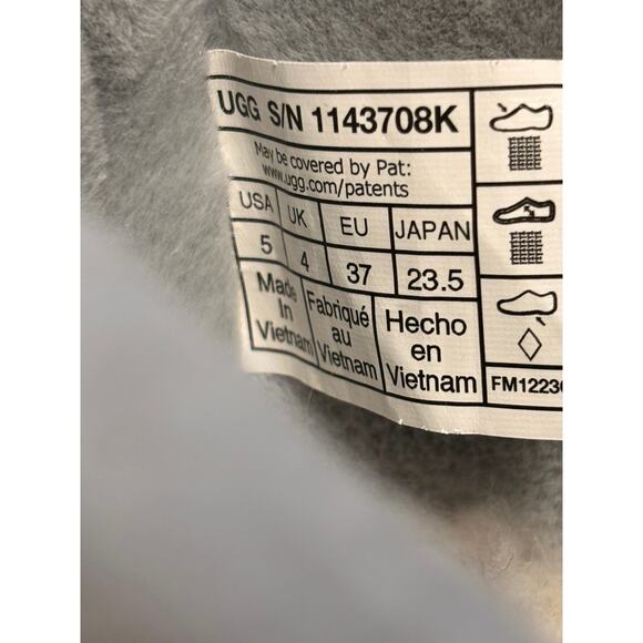 UGG Silver Sequin Classic Short Boots Women’s Size 5 Cozy Winter Sparkle - Picture 4 of 5